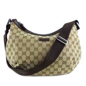 GUUCI GG Canvas Leather Shoulder Bag Gucci